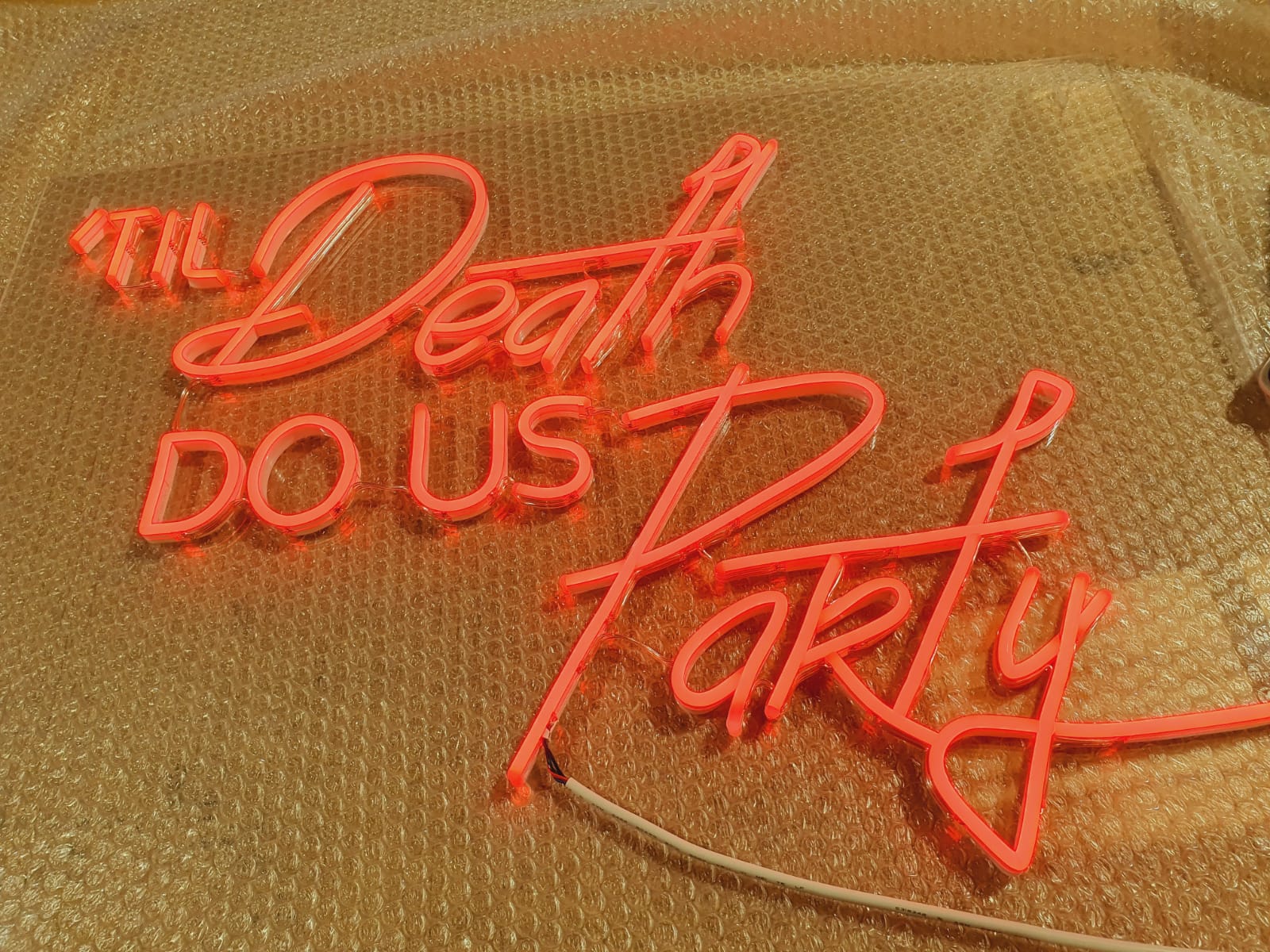 Til Death Do Us Party Neon Sign