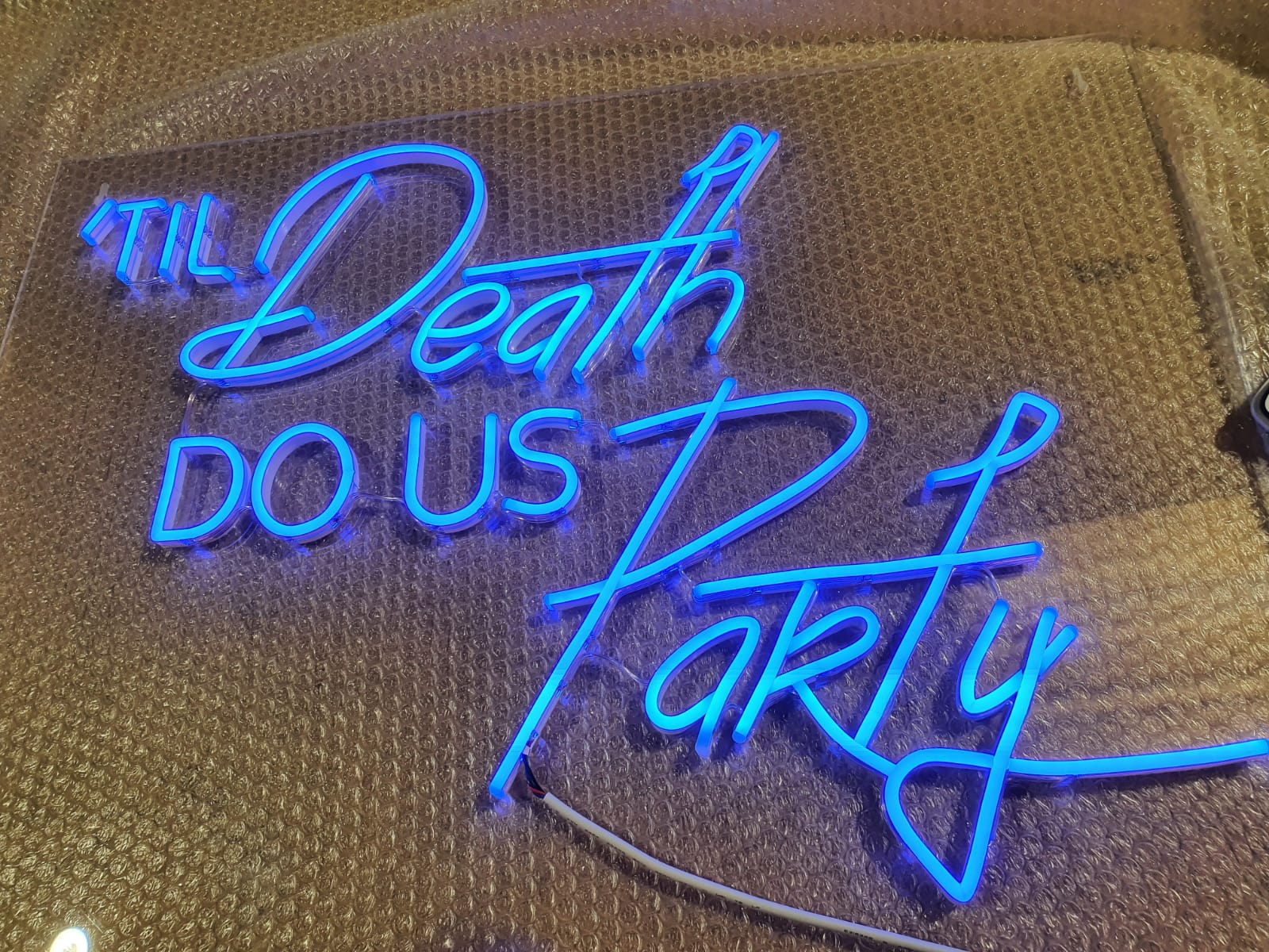 Til Death Do Us Party Neon Sign